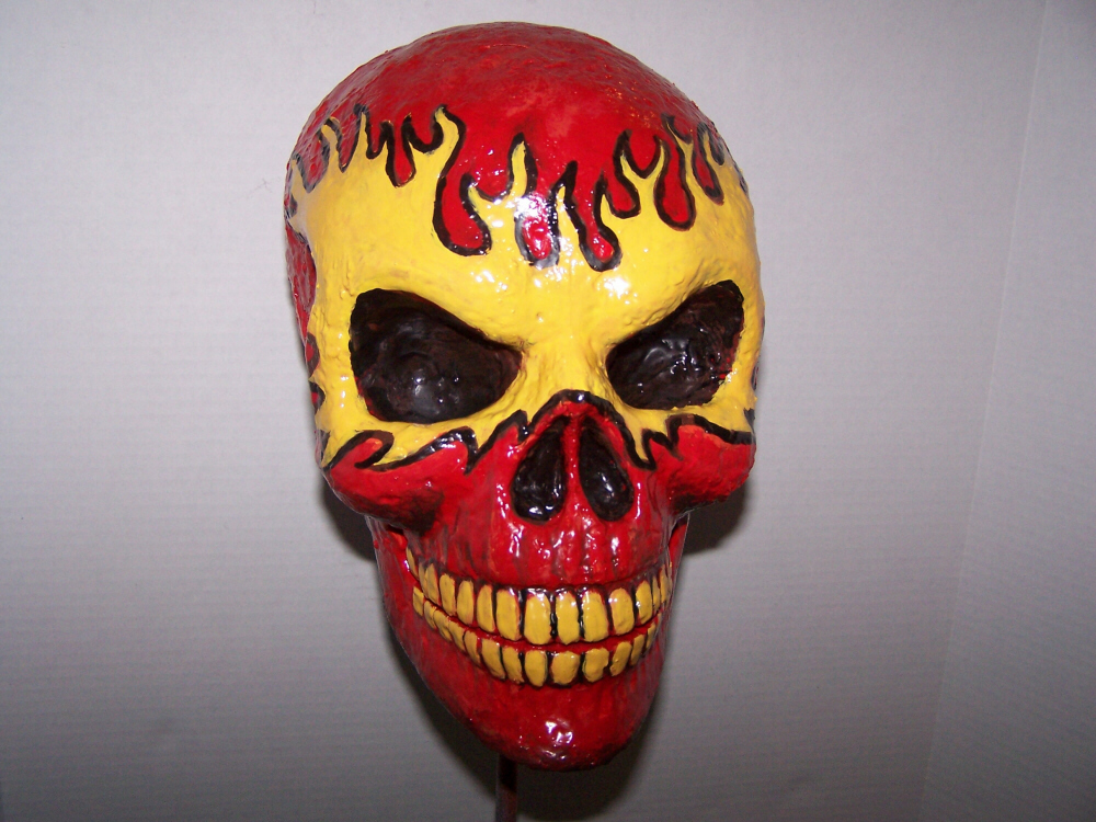 Red Flame Skull