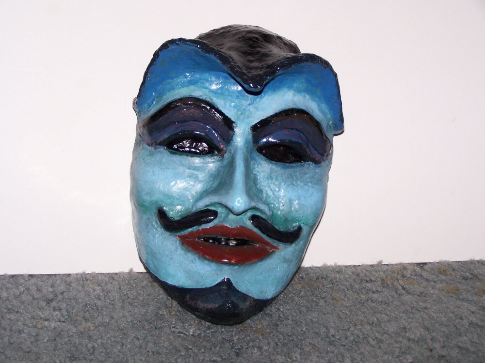Blue Mysterious Face